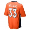 Denver Broncos Tröjor Javonte Williams 33 Nike Orange 2021 NFL Draft - Herr